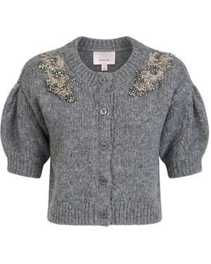 Cinq À Sept Crystal Ivy Millicent Cardigan - Grey