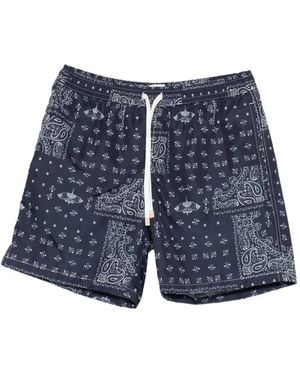 Eleventy Bañador Con Estampado De Cachemira - Azul