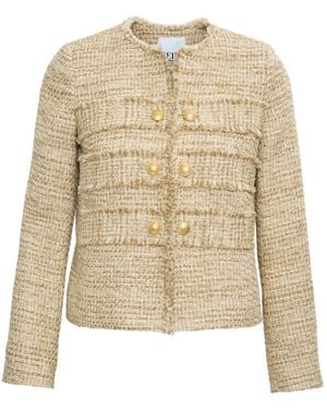 WEILL PARIS Veste En Tweed À Franges - Neutre