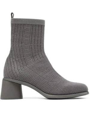 Camper Kiara 65Mm Square-Toe Boots - Grey