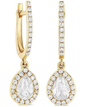 64 Facets 18Kt Scallop Earrings - White