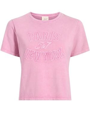 Cinq À Sept Shrunken Tシャツ - ピンク