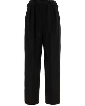 Juun.J Pleated Belted Pants - Black