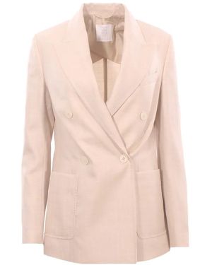 Eleventy Double-Breasted Side-Pockets Blazer - Pink