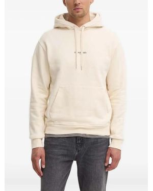 The Kooples Logo-Print Hoodie - Natural