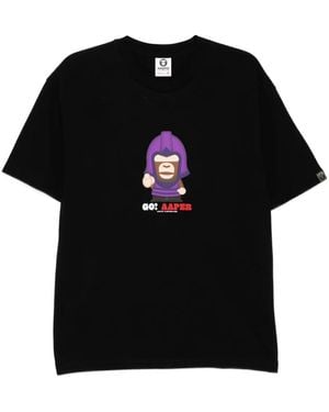 Aape By A Bathing Ape Graphic-Print T-Shirt - Black