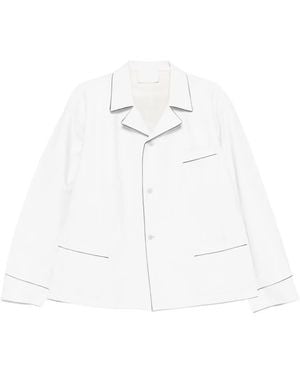 Prada Giacca Con Profili A Contrasto - Bianco