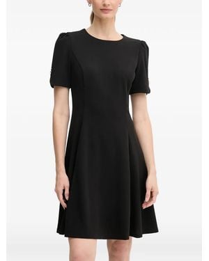 DKNY Button Detail Mini Dress - Black