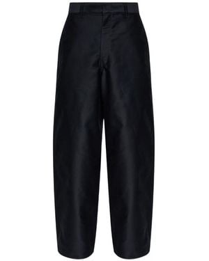 Lemaire Hose mit Knopf und Tasche - Blau