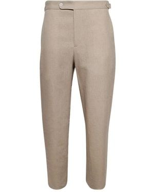 Bode Side-Strap Linen Trousers - Natural