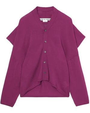 Comme des Garçons ドレープ カーディガン - パープル