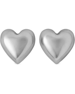 Roxanne Assoulin Puff Heart Earrings - Grey