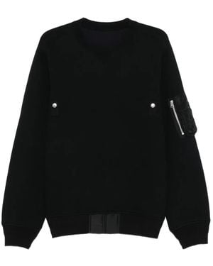 Sacai Maglione Con Zip - Nero