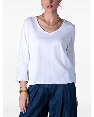 ANONYM APPAREL Camiseta Lio Con Cuello En V - Blanco
