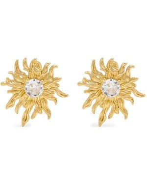 Oceanus Sunburst Stud Earrings - Metallic