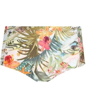 Lygia & Nanny Parati Tropical-print Swim Shorts - White
