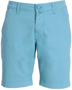 Jacob Cohen Bermuda Slim Con Applicazione - Blu