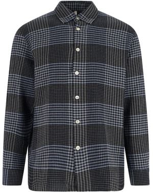 sunflower Checked Long-Sleeved Shirt - Blue