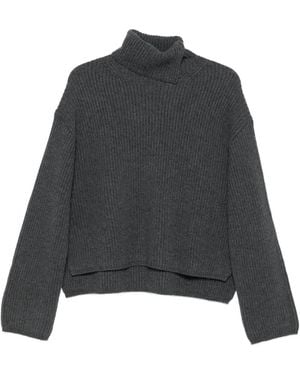 JOSEPH Gerippter Pullover - Schwarz