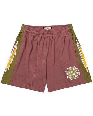 Eric Emanuel Ee Logo-Print Mesh Shorts - Red