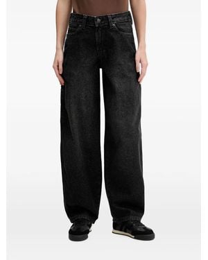 Dickies 957 Logo-Patch Wide-Leg Jeans - Black