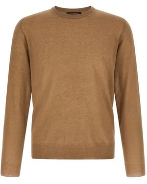 Zanone Crew-Neck Long-Sleeve Jumper - Natural