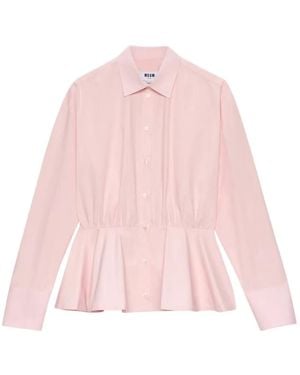 MSGM Peplum Shirt - Pink