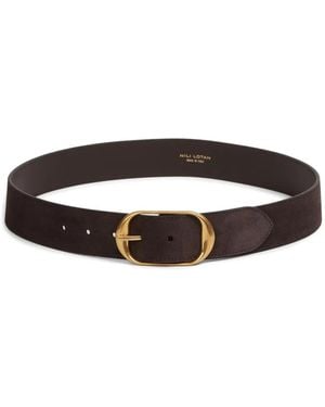 Nili Lotan Ceinture En Daim Nili À Boucle Ovale - White