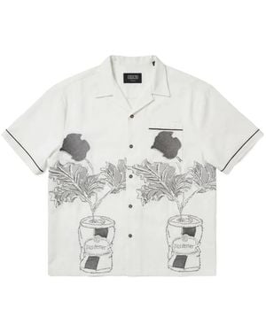 PAS DE MER Camisa Lattina Con Estampado Gráfico - Blanco