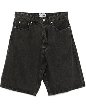 Izzue Klassische Jeans-Shorts - Schwarz