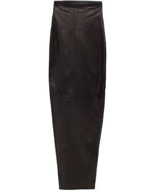 Rick Owens Zip-Up Maxi Skirt - Black