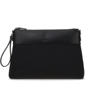 BOGGI Logo Strap Clutch Bag - Black