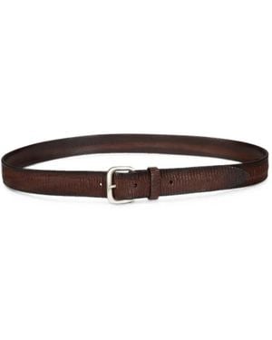 Orciani Blade Textured Leather Belt - White