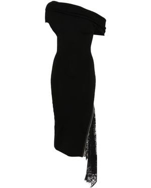 Monse Lace-Insert Knitted Dress - Black