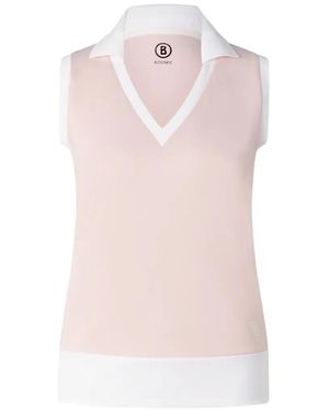 Bogner Alysha Piqué-Polo Performance Tank Top - Pink