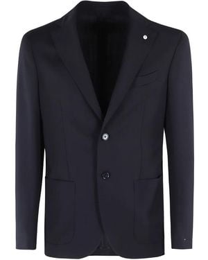 L.B.M. 1911 Notched-Lapel Wool Jacket - Blue