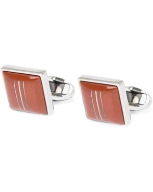 Corneliani Square-Shape Cufflinks - White