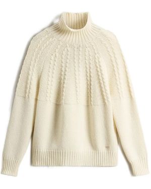 Woolrich Cable-Knit Turtleneck Sweater - Natural