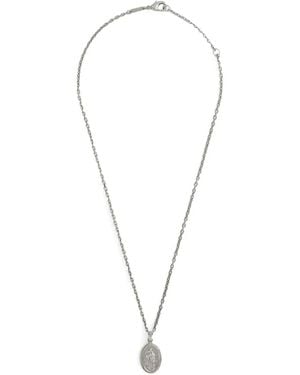 Dolce & Gabbana Collier À Pendentif Médaillon - Blanc