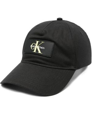 Calvin Klein Logo-Patch Baseball Cap - Black