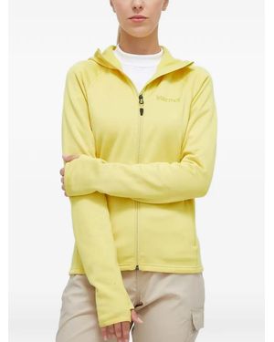 Marmot Logo-Print Zip-Up Hoodie - Yellow