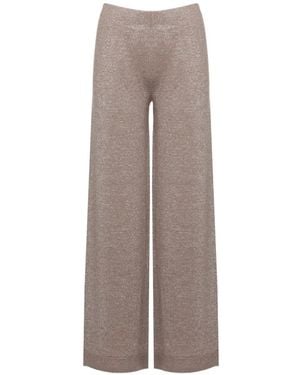 D.exterior Elasticated-Waist Palazzo Pants - Gray