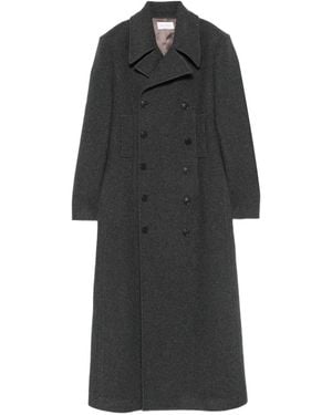 THE NINA STUDIO Parma Double-Breasted Coat - Black