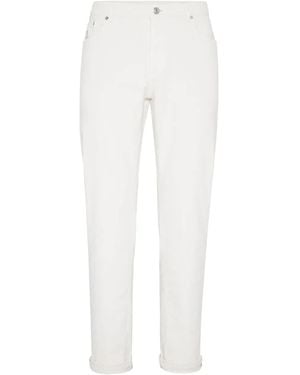 Brunello Cucinelli Lightweight Denim Trousers - White