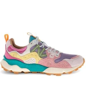 Flower Mountain Nubuck Leather Trainers - Purple