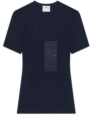 Courreges Oblique 90's T-Shirt - Blue