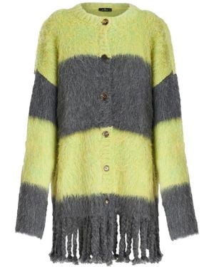 Etro Striped Brushed Cardi-Coat - Gray
