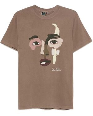 Kidsuper Shaped Face T-Shirt - Brown