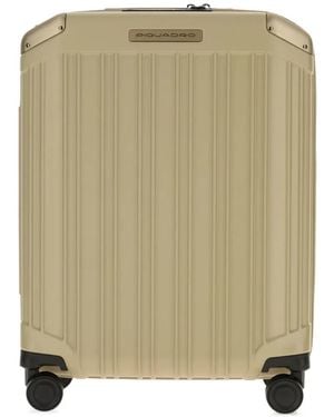Piquadro Ridged Hard-Shell Suitcase - Natural
