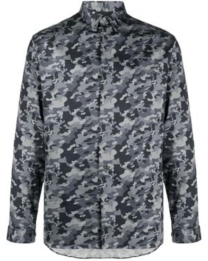 Philipp Plein Chemise À Imprimé Camouflage - Gris